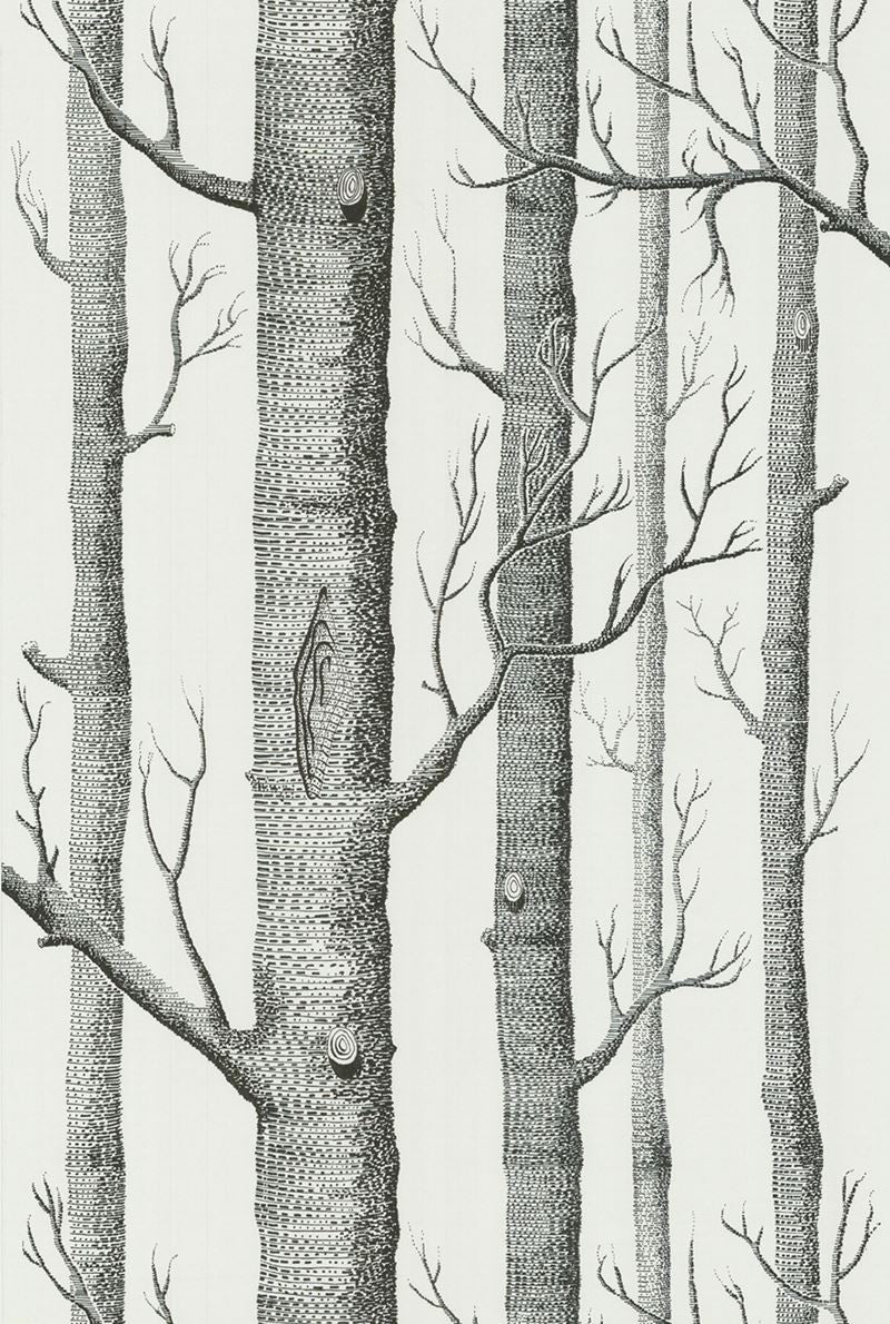 Cole & Son Wallpaper 69/12147.CS Woods Onyx/White