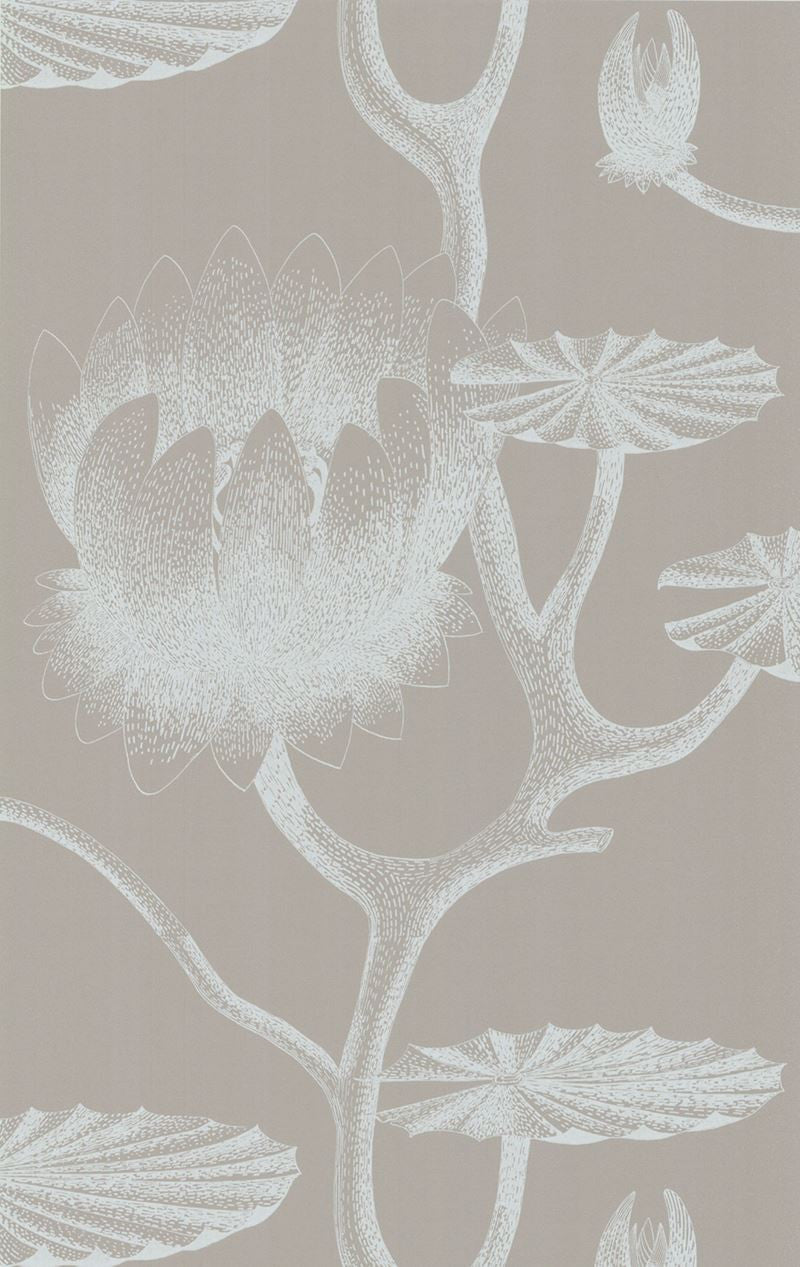 Cole & Son Wallpaper 69/3110.CS Lily White/Grey