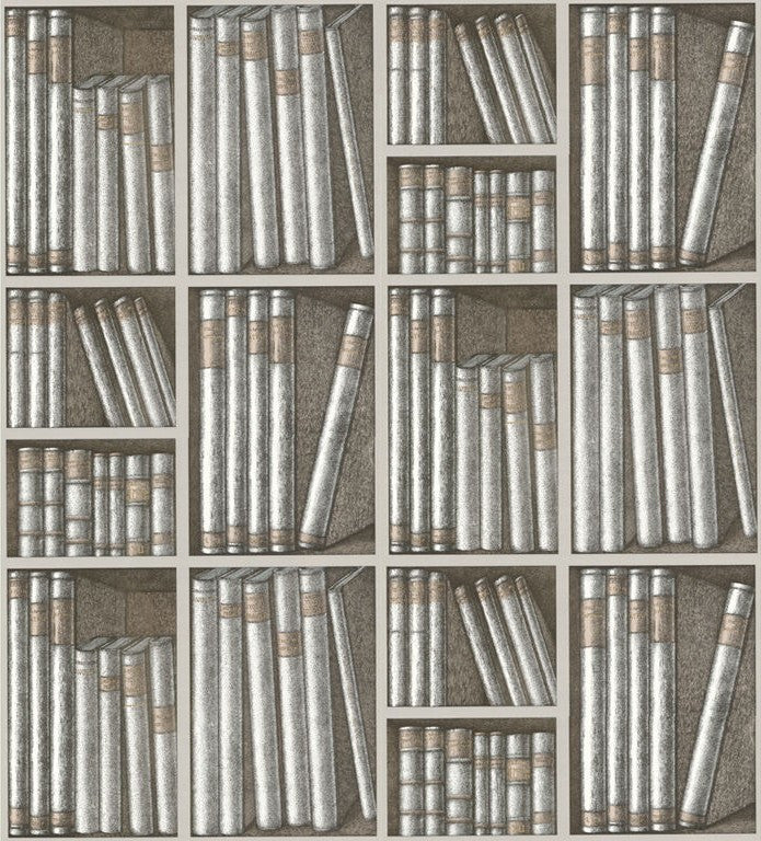 Cole & Son Wallpaper 82/19031.CS Libris Max Silver