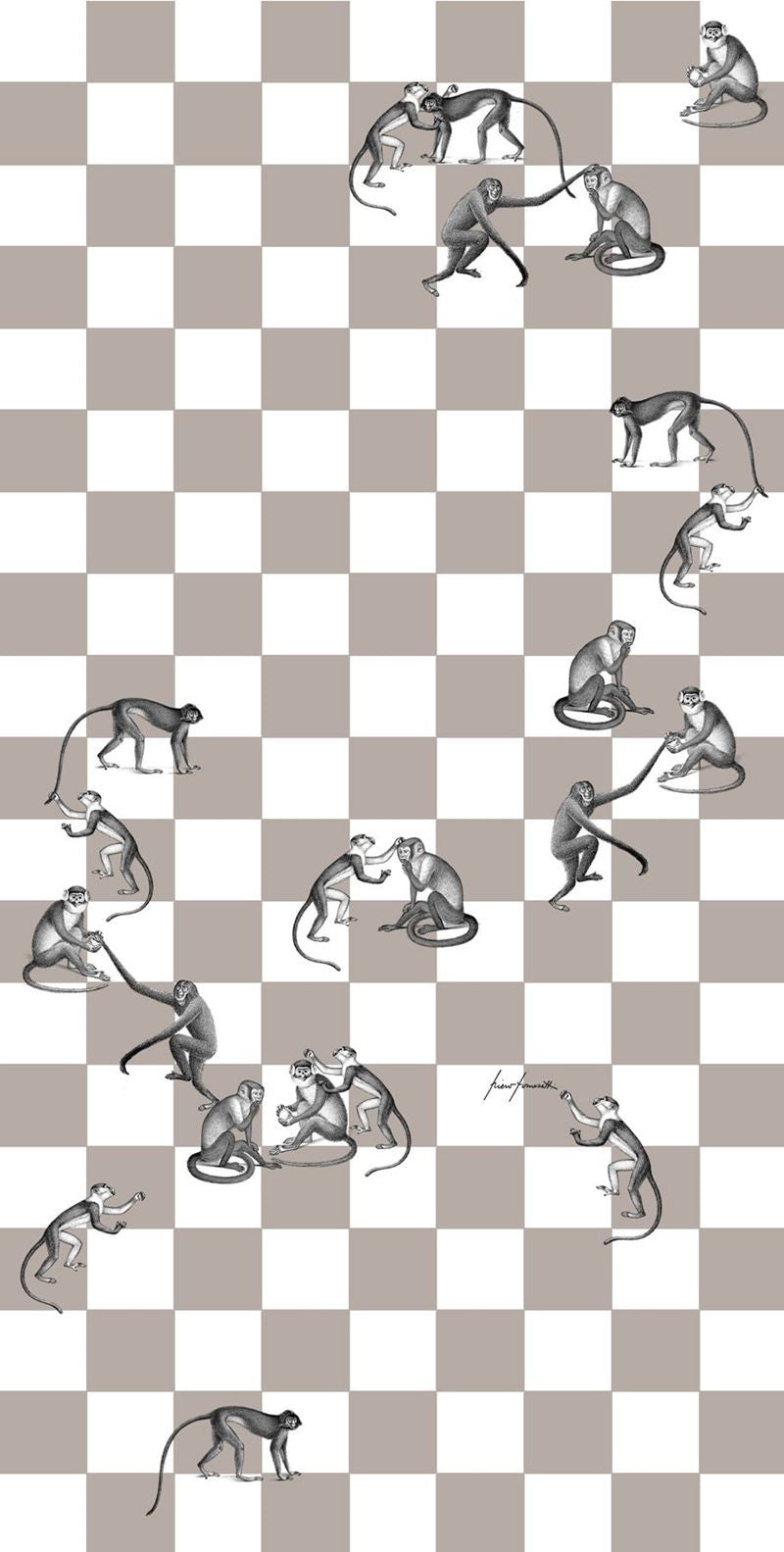 Cole & Son Wallpaper 82/21033.CS Checkmate Brown