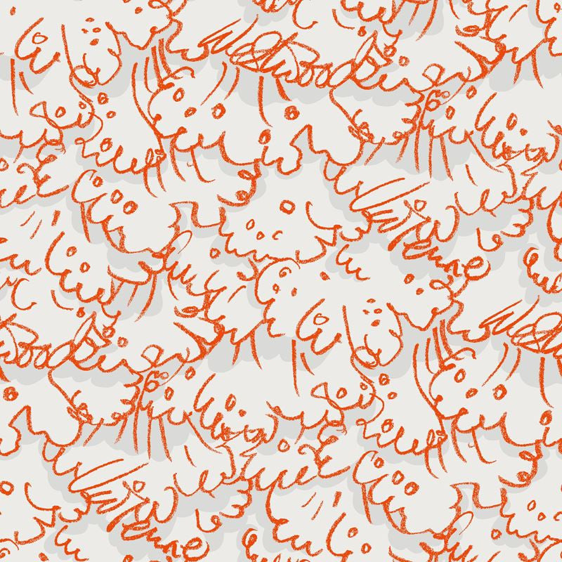 Cole & Son Wallpaper 86/1005.CS Vivienne's Lace Beig/Orange