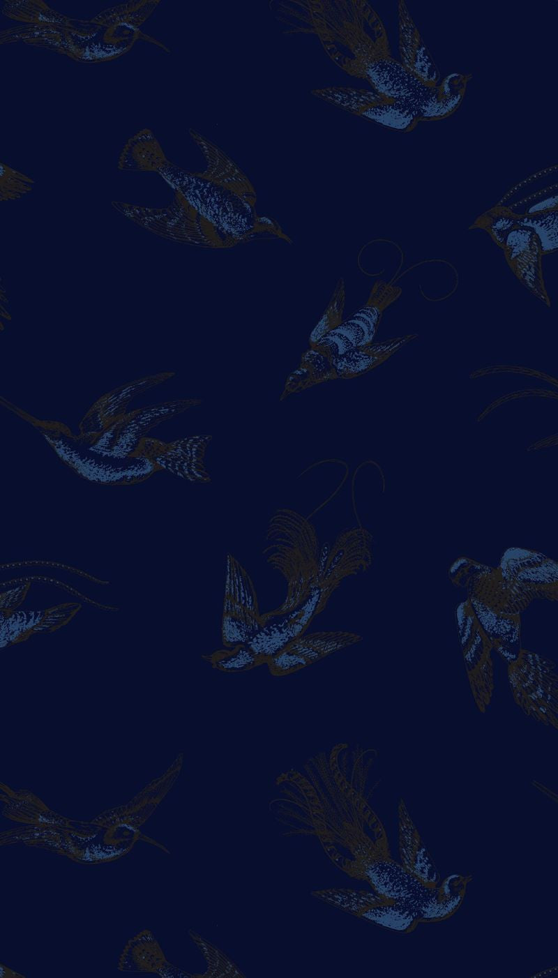 Cole & Son Wallpaper 89/1005.CS Tropical Birds Midnight