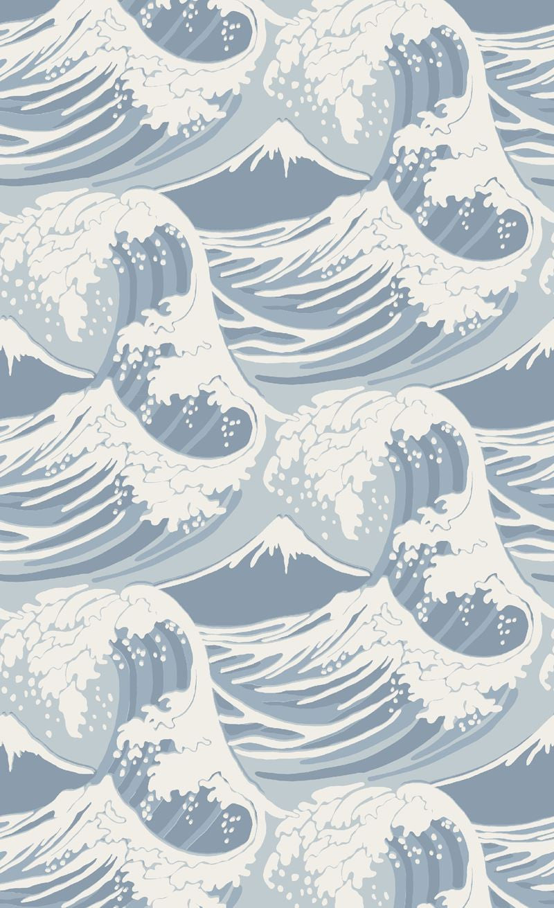 Cole & Son Wallpaper 89/2007.CS Great Wave Bleu