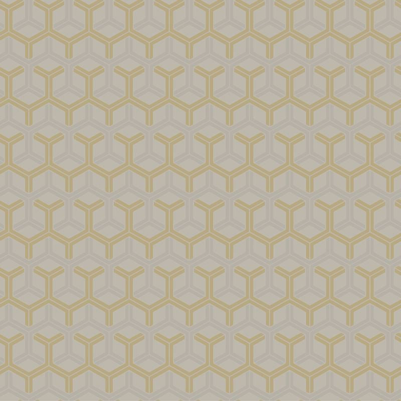Cole & Son Wallpaper 93/15049.CS Honeycomb Grey & Metallic