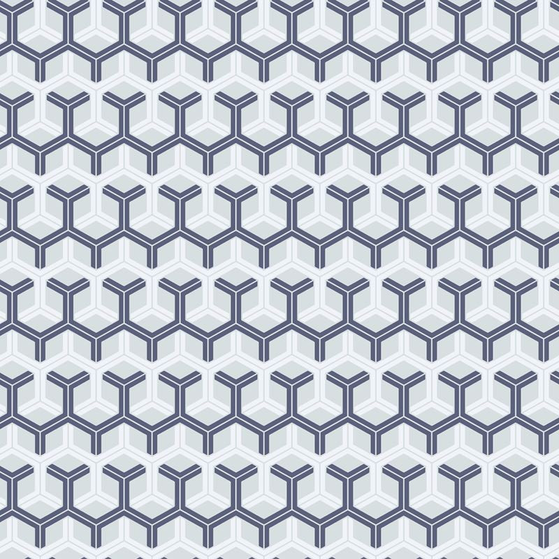 Cole & Son Wallpaper 93/15051.CS Honeycomb Blue & White