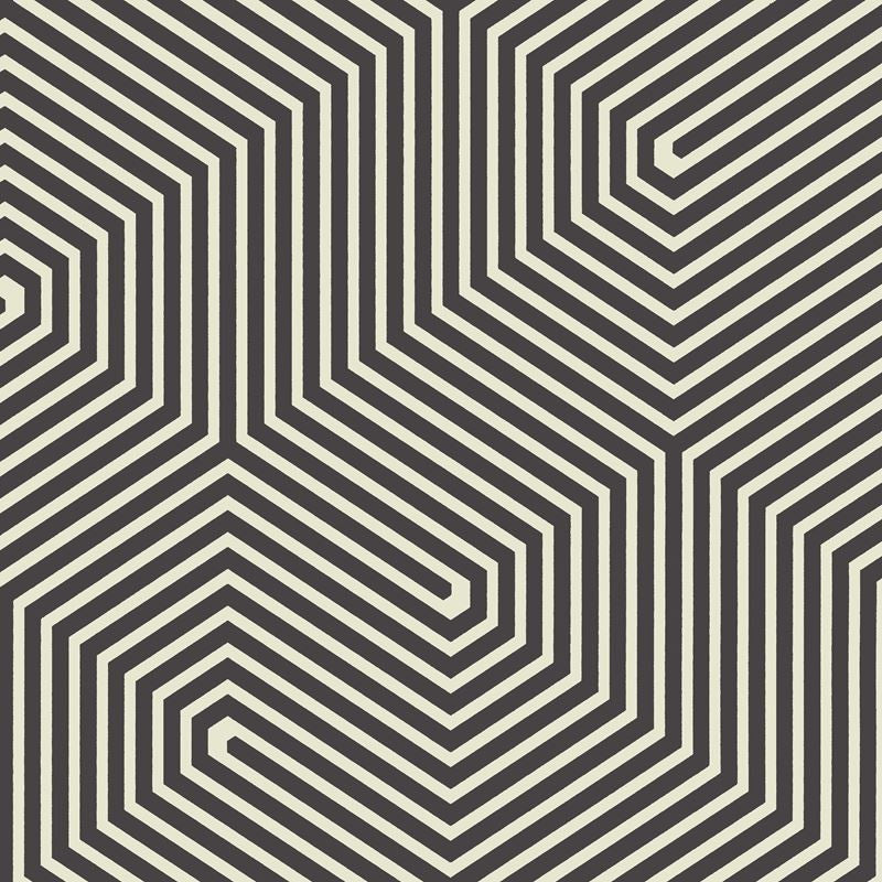 Cole & Son Wallpaper 93/5018.CS Labyrinth Black & Beige