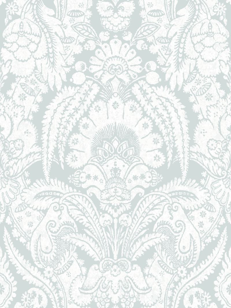 Cole & Son Wallpaper 94/2011.CS Chatterton Pale Blue and White