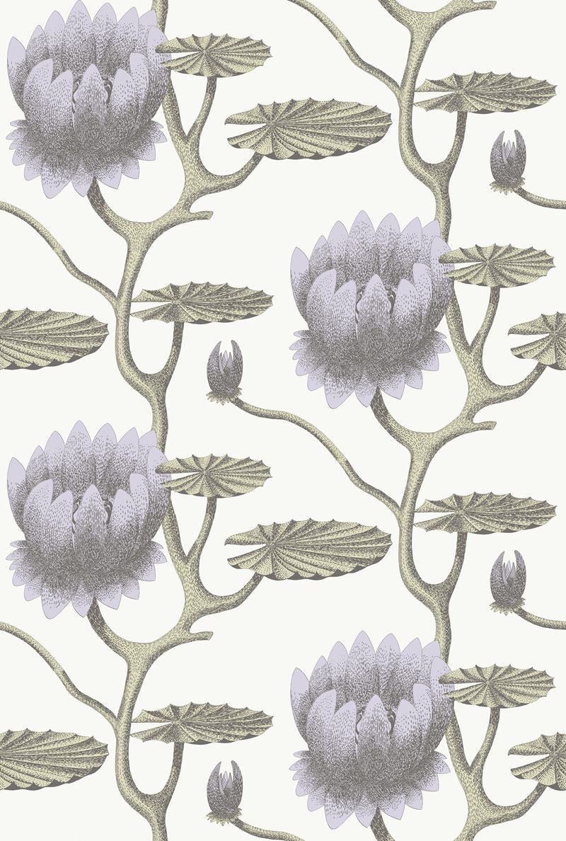 Cole & Son Wallpaper 95/4023.CS Summer Lily Lilac/Grn/Wt