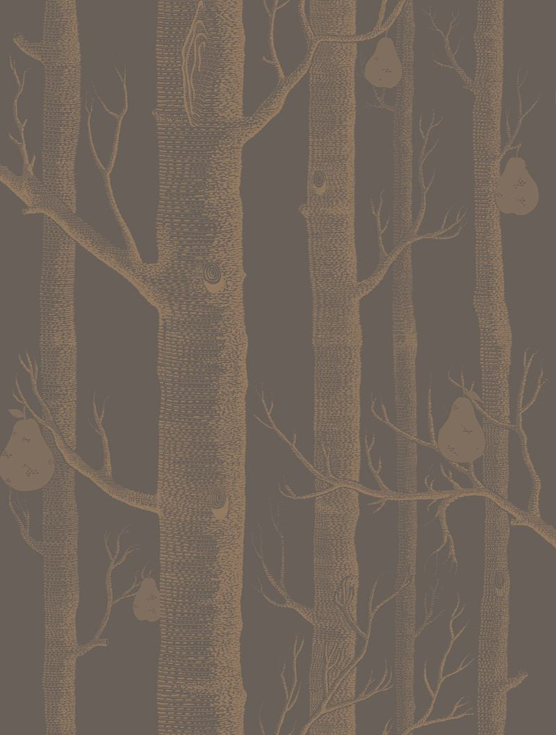 Cole & Son Wallpaper 95/5028.CS Woods & Pears Bronze/Black