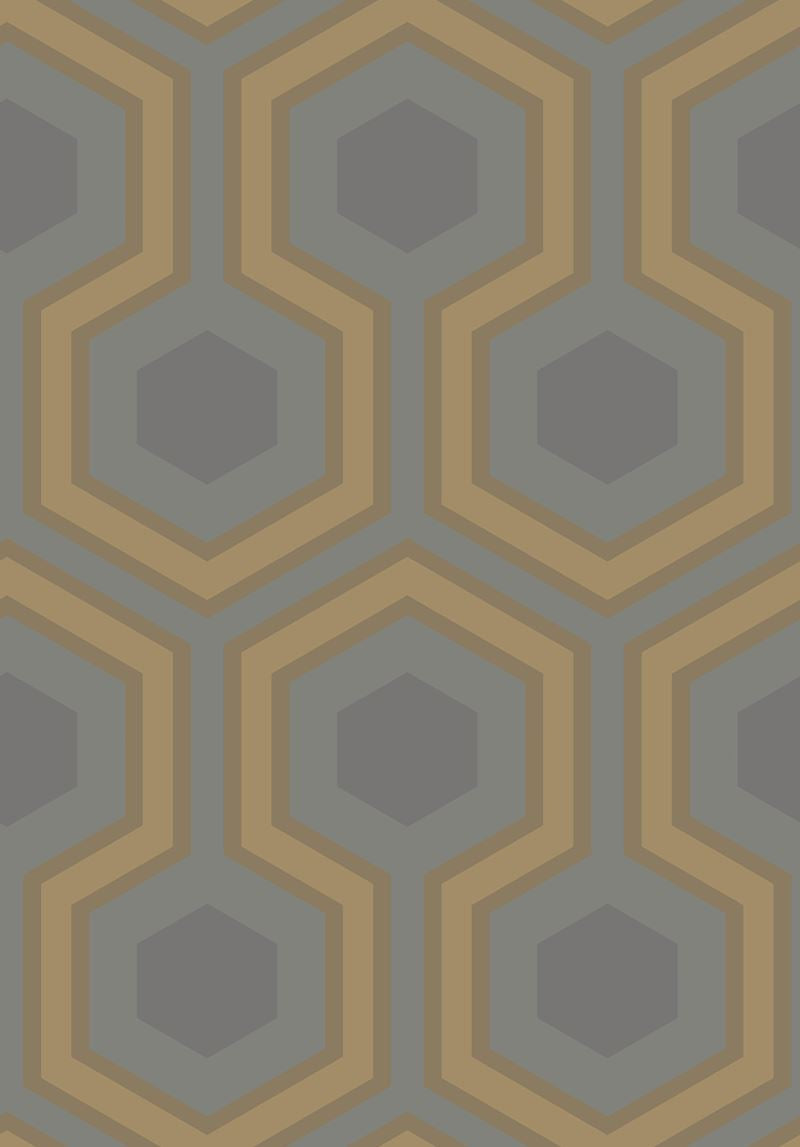 Cole & Son Wallpaper 95/6033.CS Hicks Grand Slate/Bronze