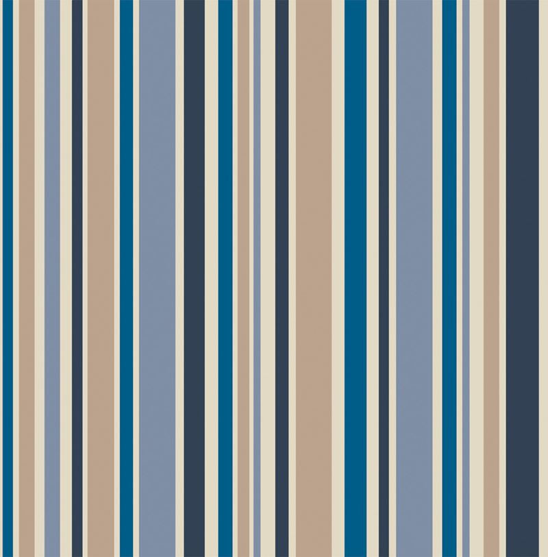 Cole & Son Wallpaper 96/2009.CS Jubilee Stripe Bl/Wht/Gilvr