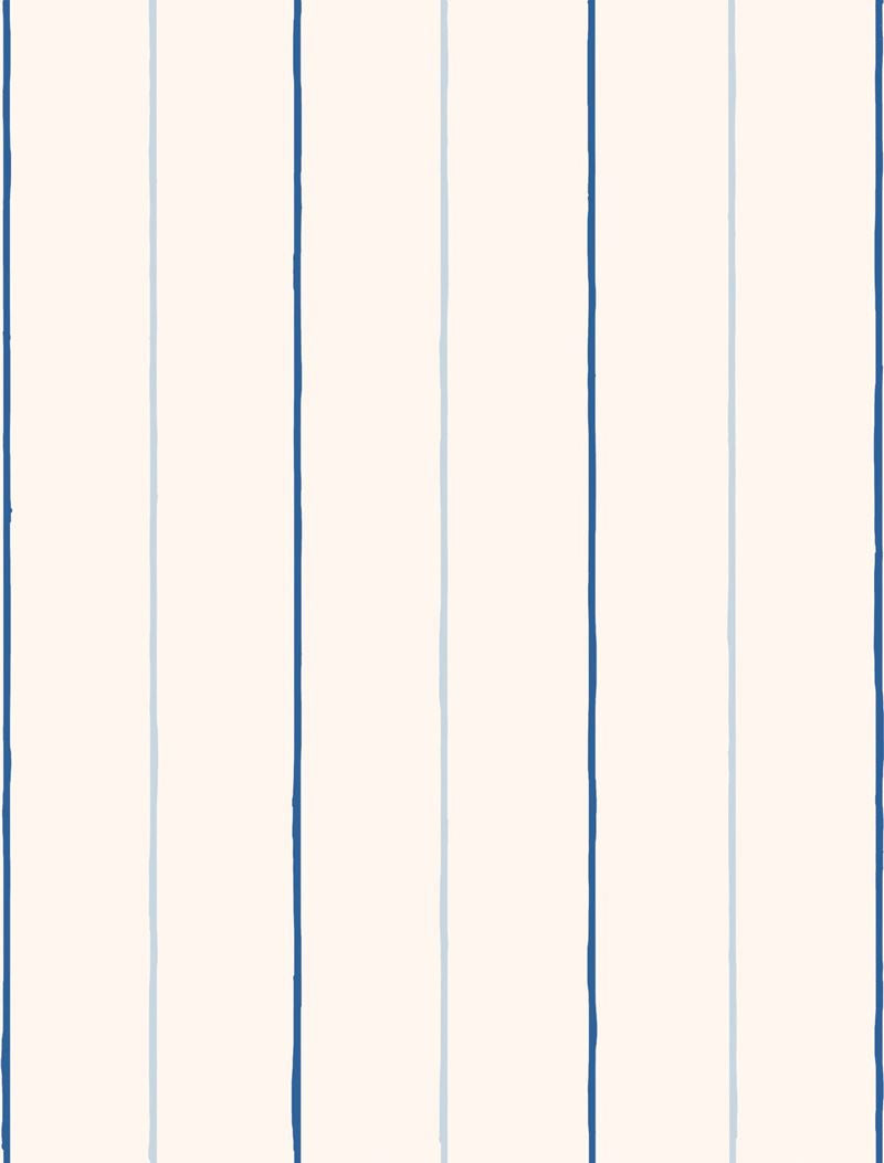 Cole & Son Wallpaper 96/3017.CS Epsom Stripe Ivory & Blue