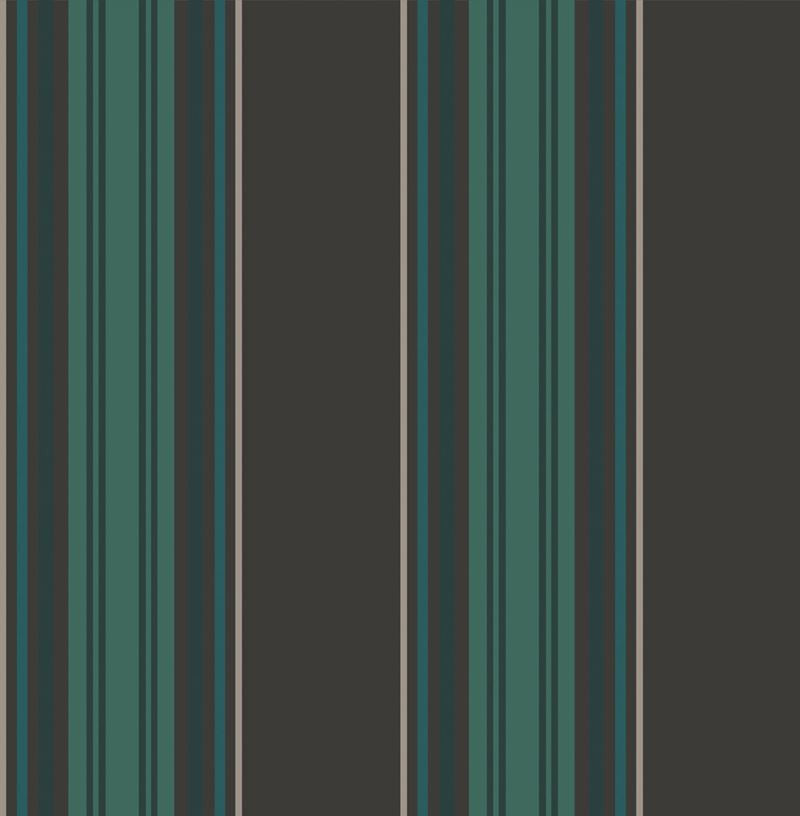 Cole & Son Wallpaper 96/8046.CS Pembrey Str Black/Teal