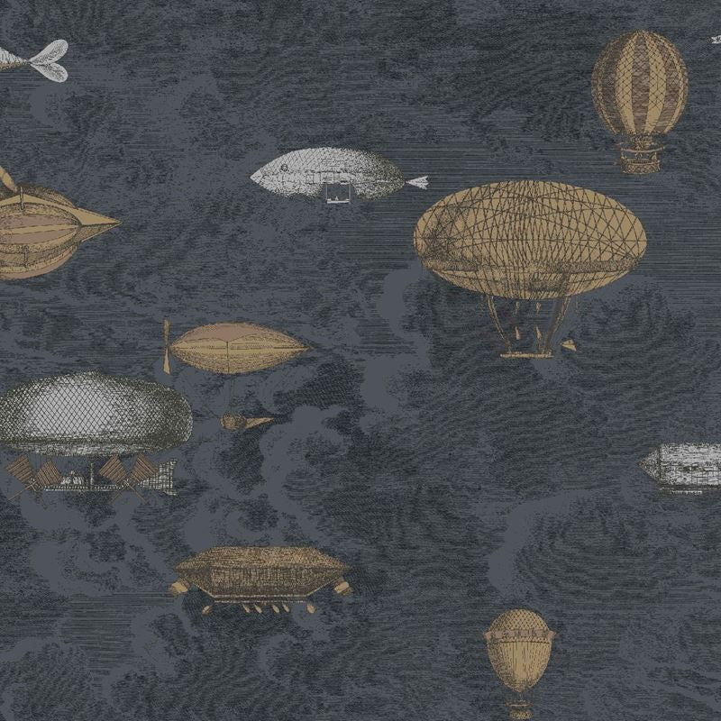 Cole & Son Wallpaper 97/1002.CS Macchinne Volanti Midnight