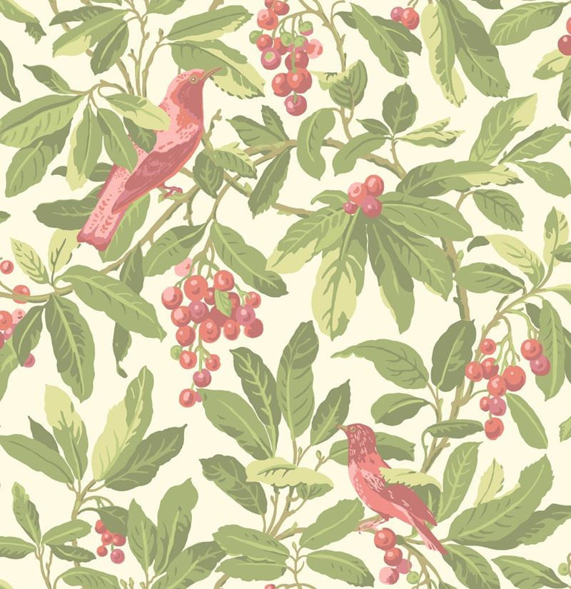 Cole & Son Wallpaper 98/1002.CS Royal Garden Olive/Pink