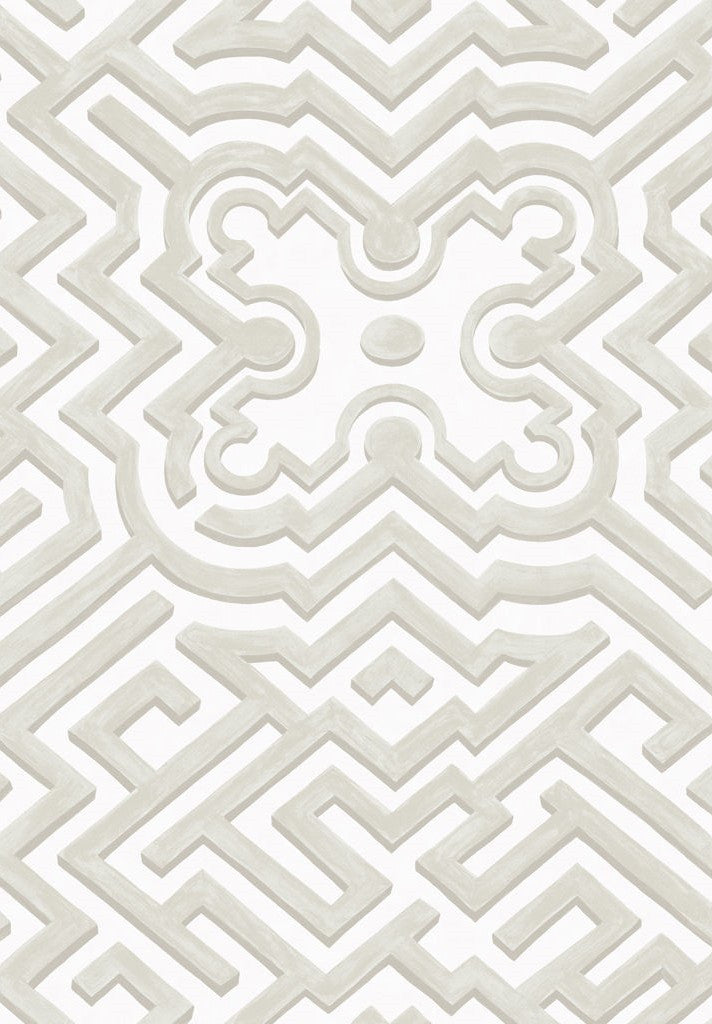 Cole & Son Wallpaper 98/14058.CS Palace Maze Stone/White