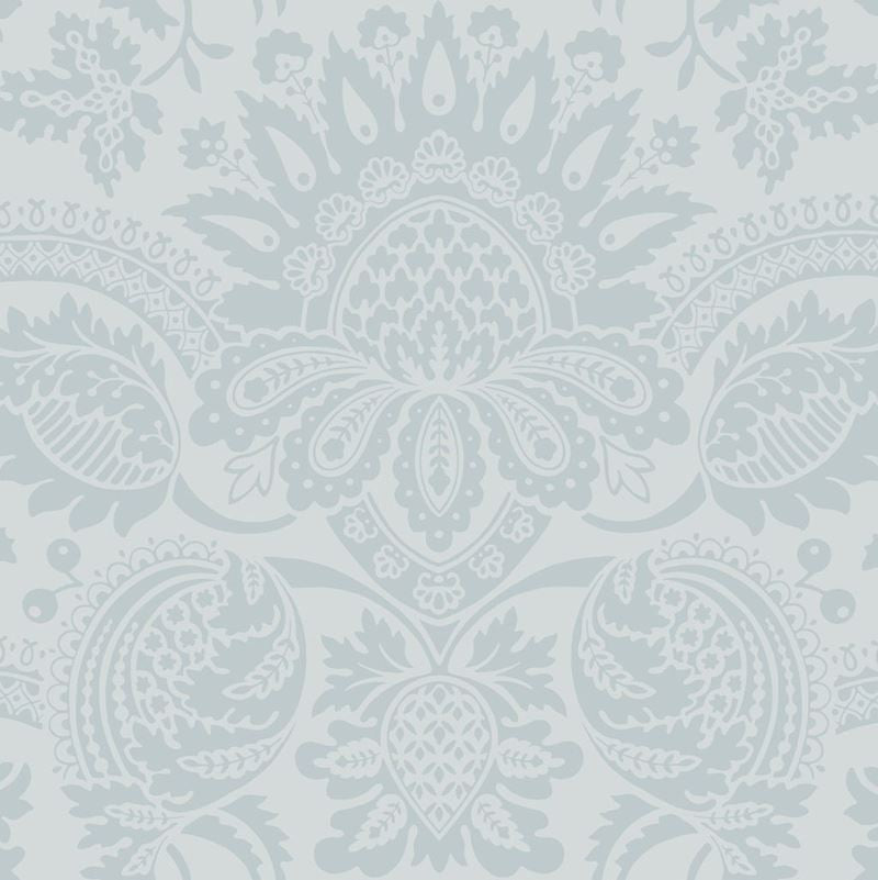 Cole & Son Wallpaper 98/2007.CS Dukes Damask Duck Egg Blu