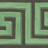 Cole & Son Wallpaper 98/9044.CS Queens Key Brd Blk/Emerald