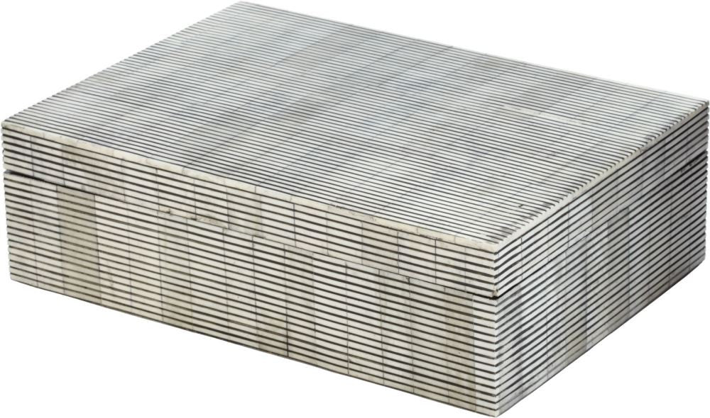 Pin Stripe Bone Box - Lg
