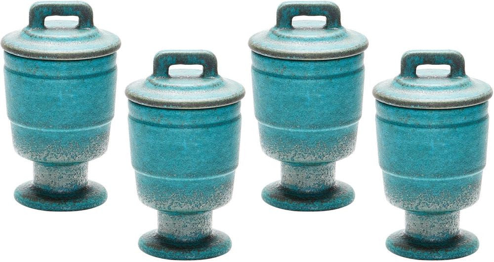 Metallic Patina Filled Votive - (Set of 4)