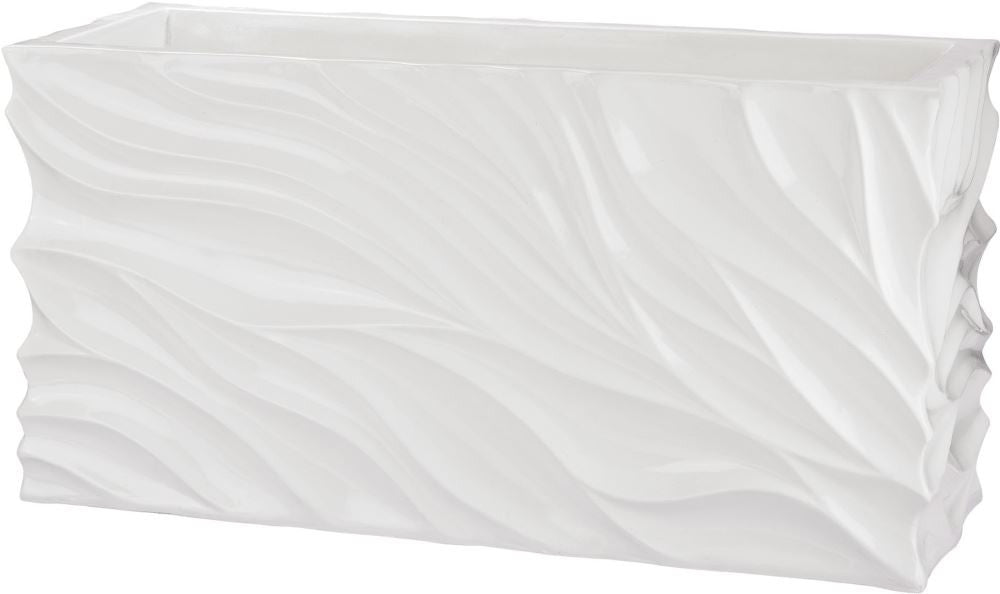 Swirl Table Planter - White