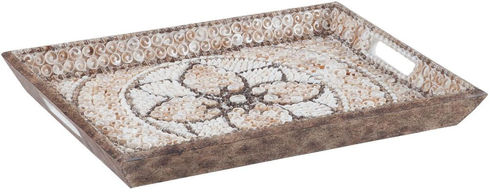 Shell Mosaic Serving Tray