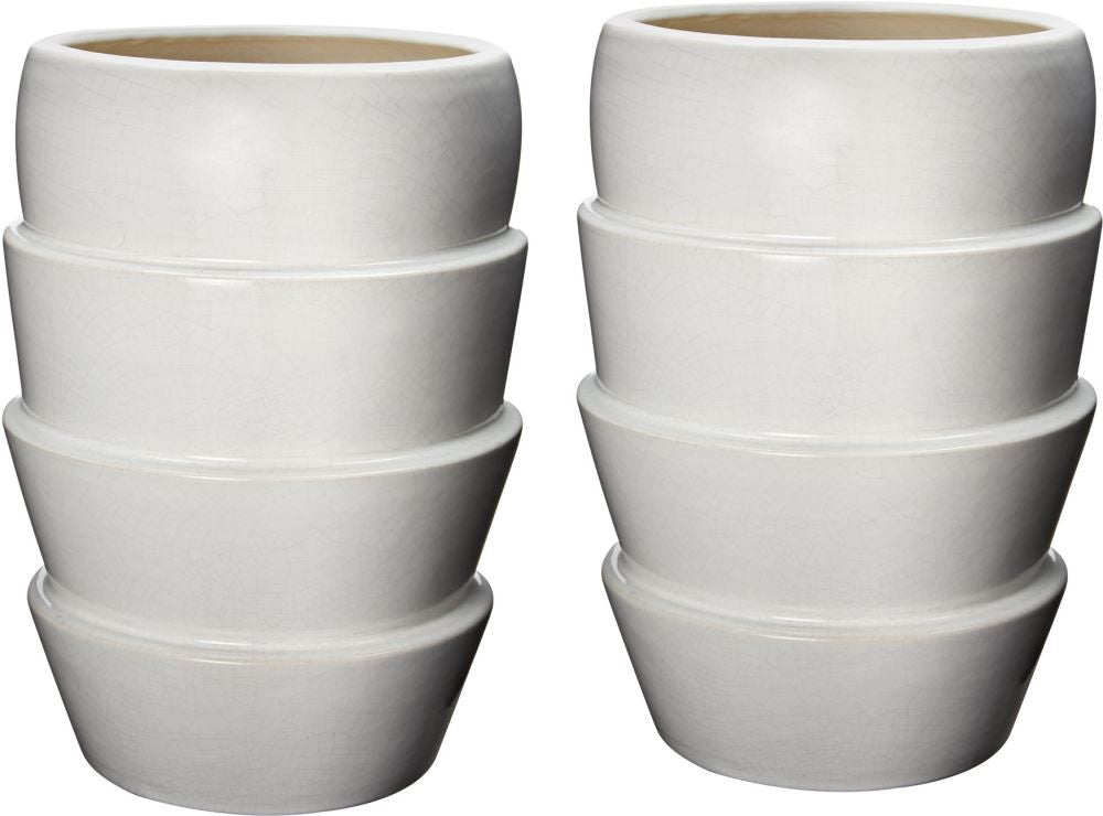 Short Water Chestnut Crackle Layered Vessel