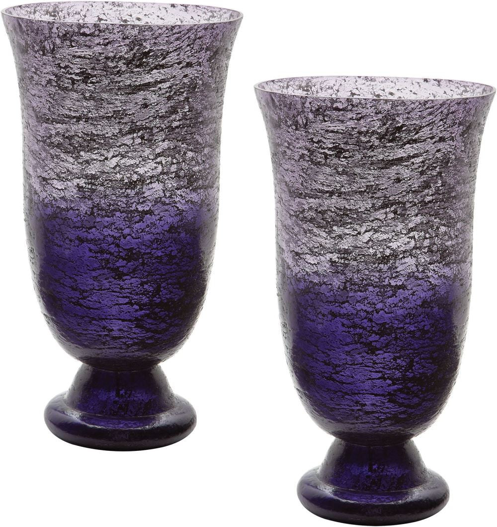 Plum Ombre Flared Vase - (Set of 2)
