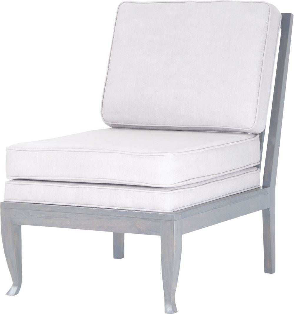 Janice Chair In Antique Smoke With Morning Mist Linen Upholstery