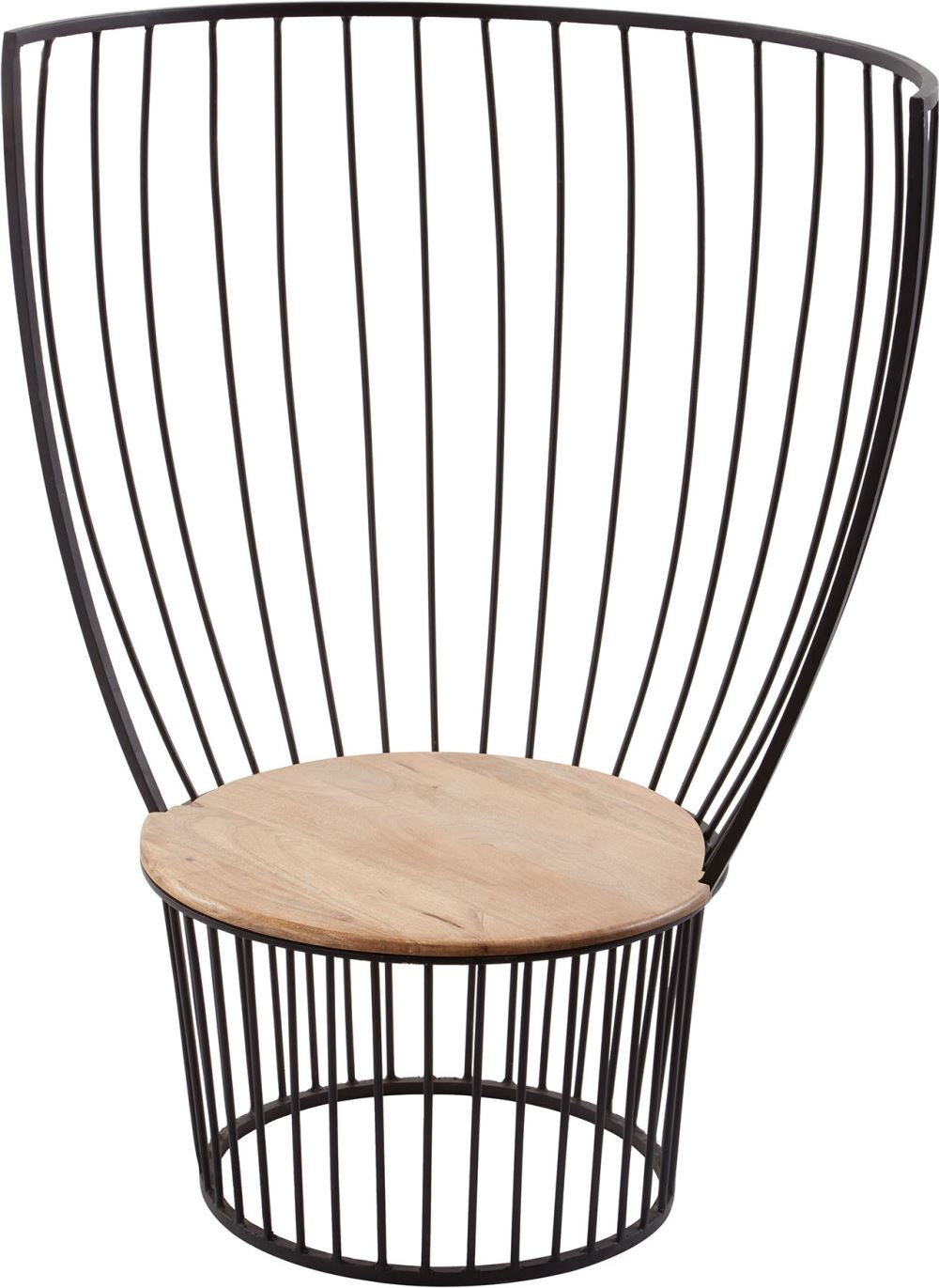 Teak & Metal Carousel Chair