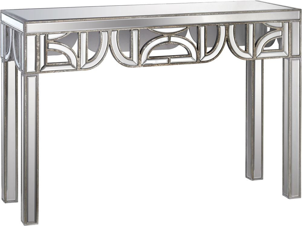 Mirrored Console With D Shape Detailing