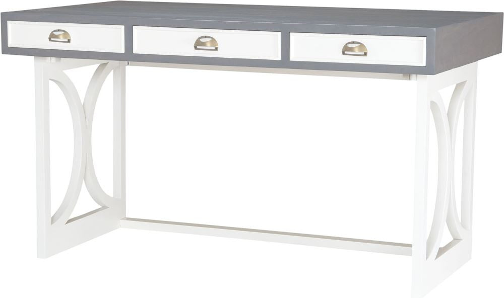 Whitney Writing Desk In Antique Smoke With Grain De Bois Cappucino Foam