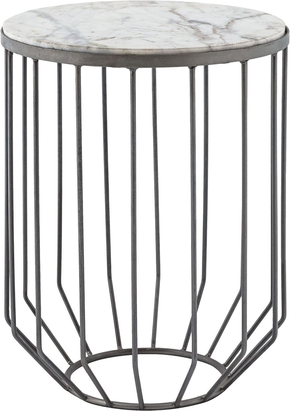 Helm Accent Table In Zinc