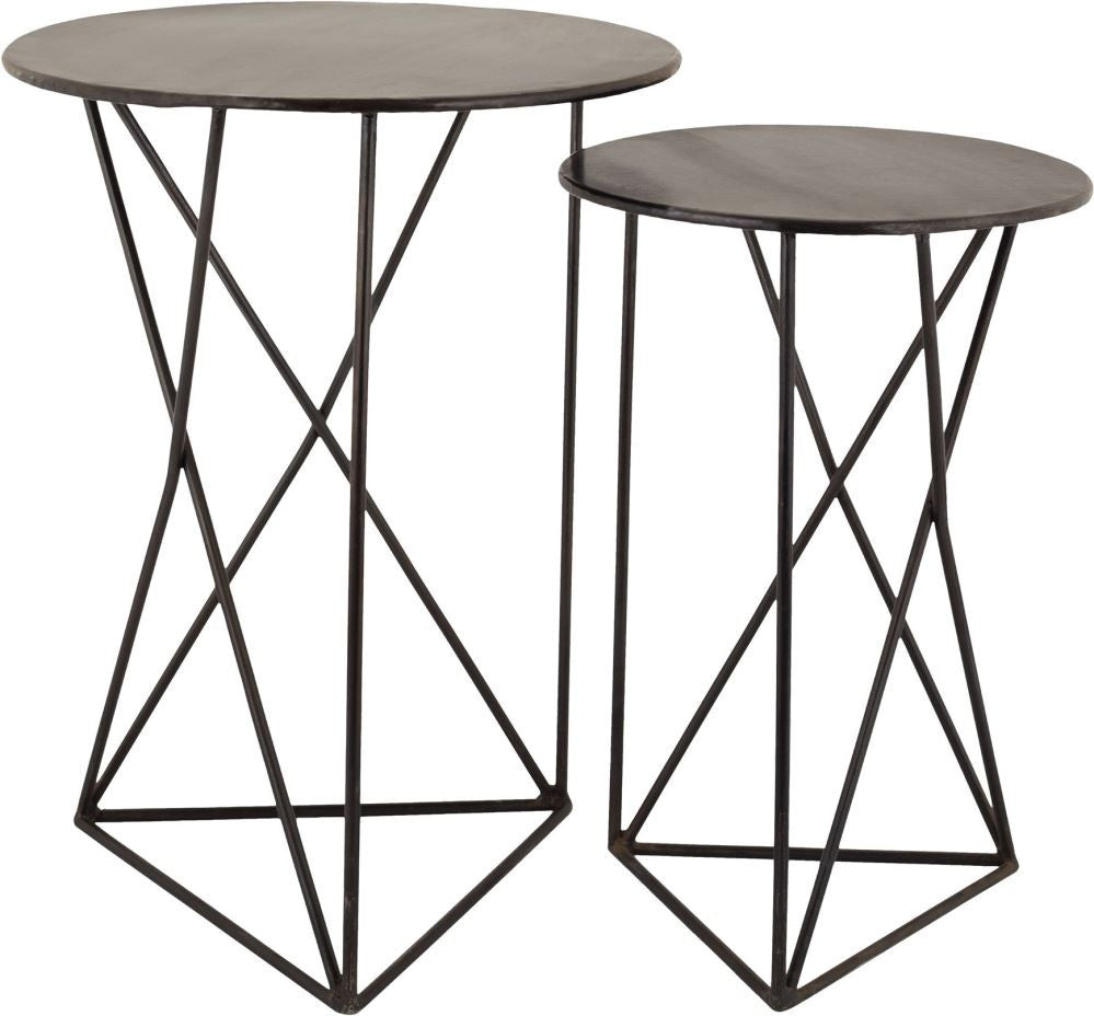 Geometric Metal Accent Tables