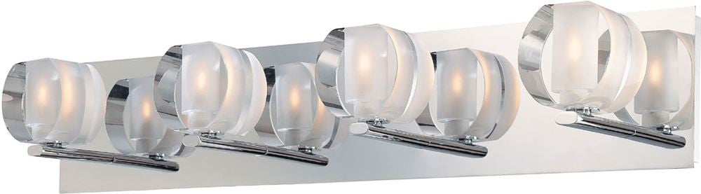 Circo 4 Light Vanity In Chrome and Polished Clear Glass