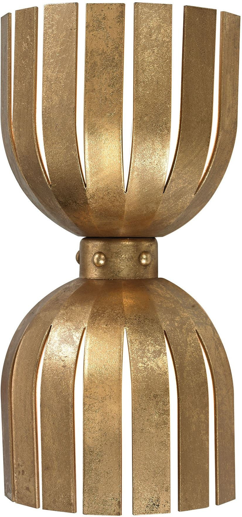 Gold Leaf Olympia Double Wall Sconce