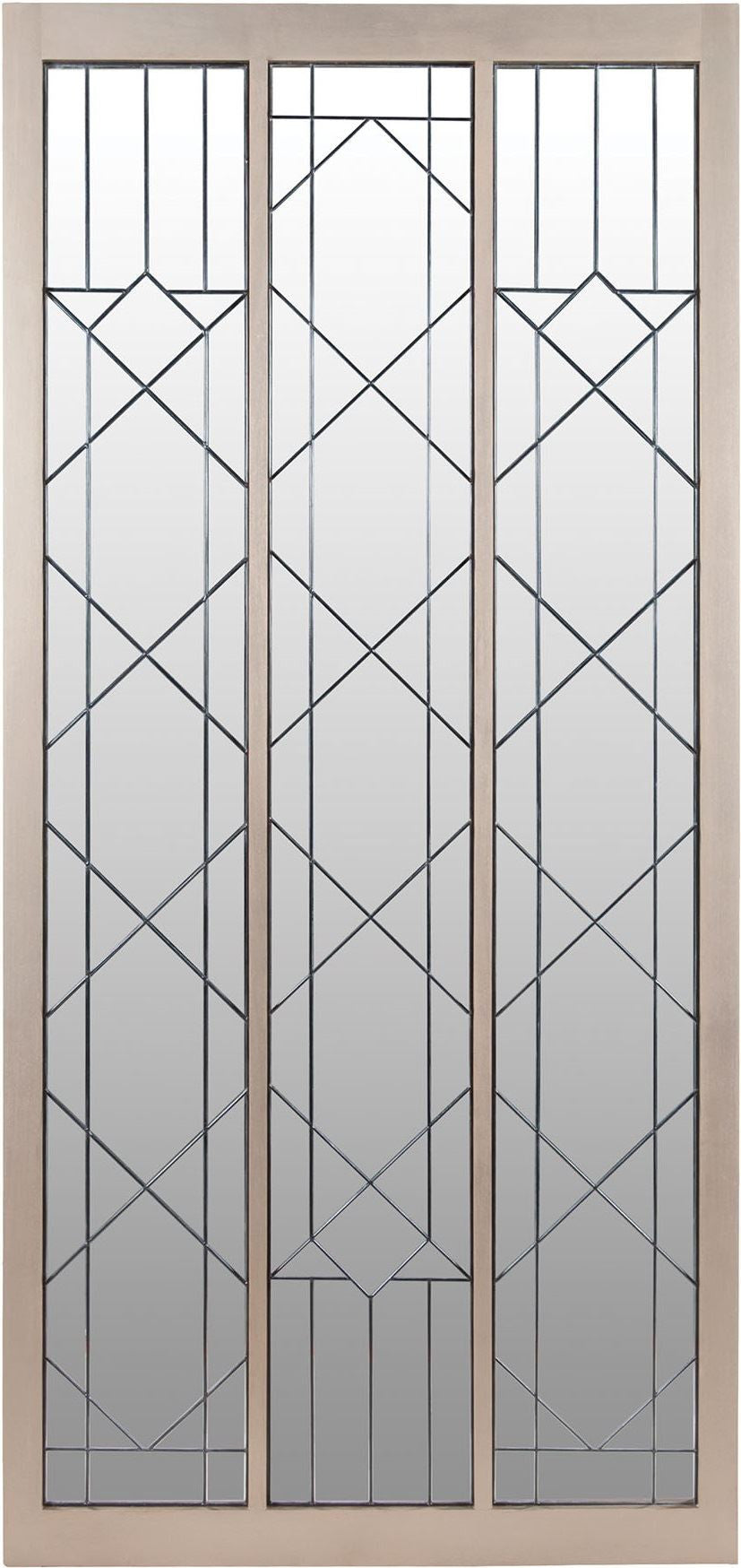 Empire State Floor Mirror With Leaded Glass