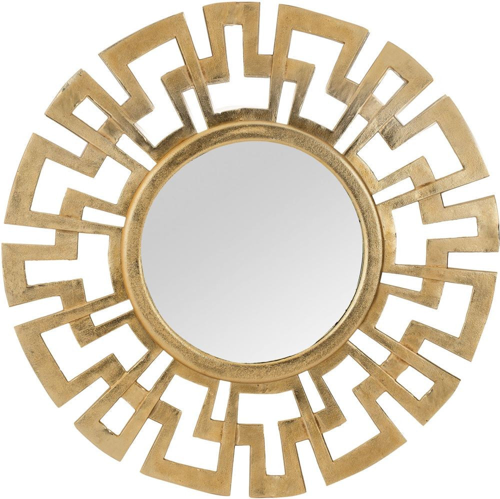 Cast Greek Key Mirror
