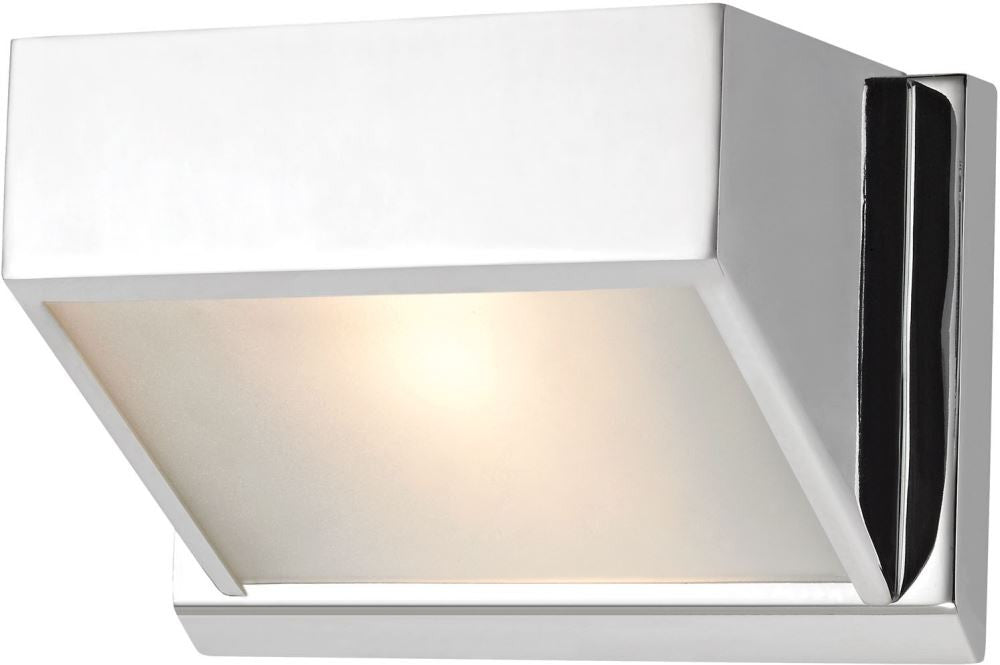 Devon 1 Light Vanity In Chrome With Opal Glass Lens