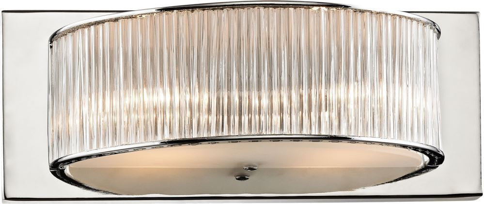 Somerset 2 Light Vanity In Crystal Glass and Chrome