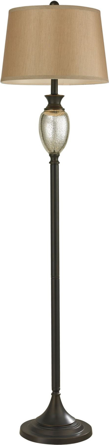 Caledon Antique Mercury Glass Floor Lamp With Bronze Accents