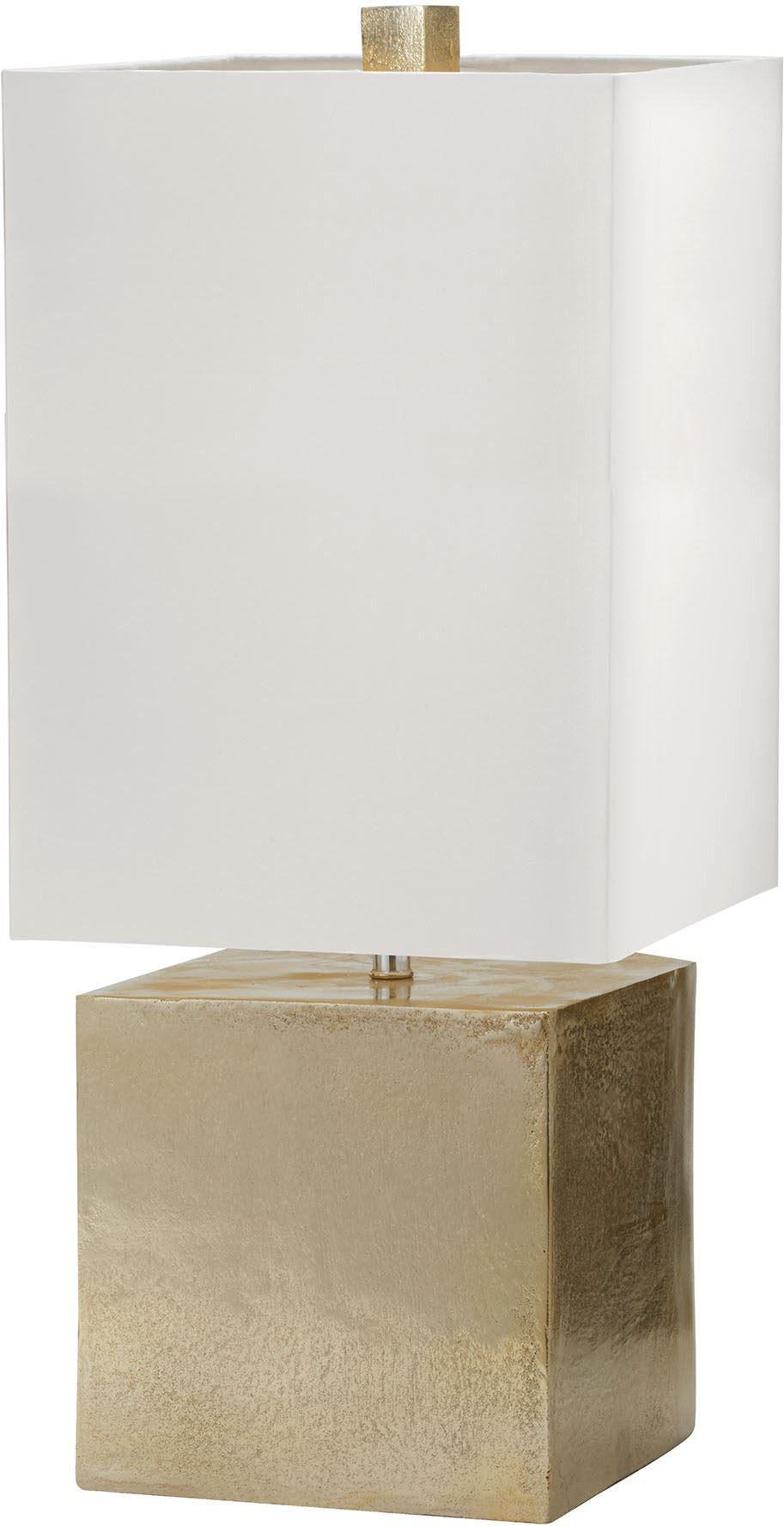 Cement Cube Table Lamp In Gold