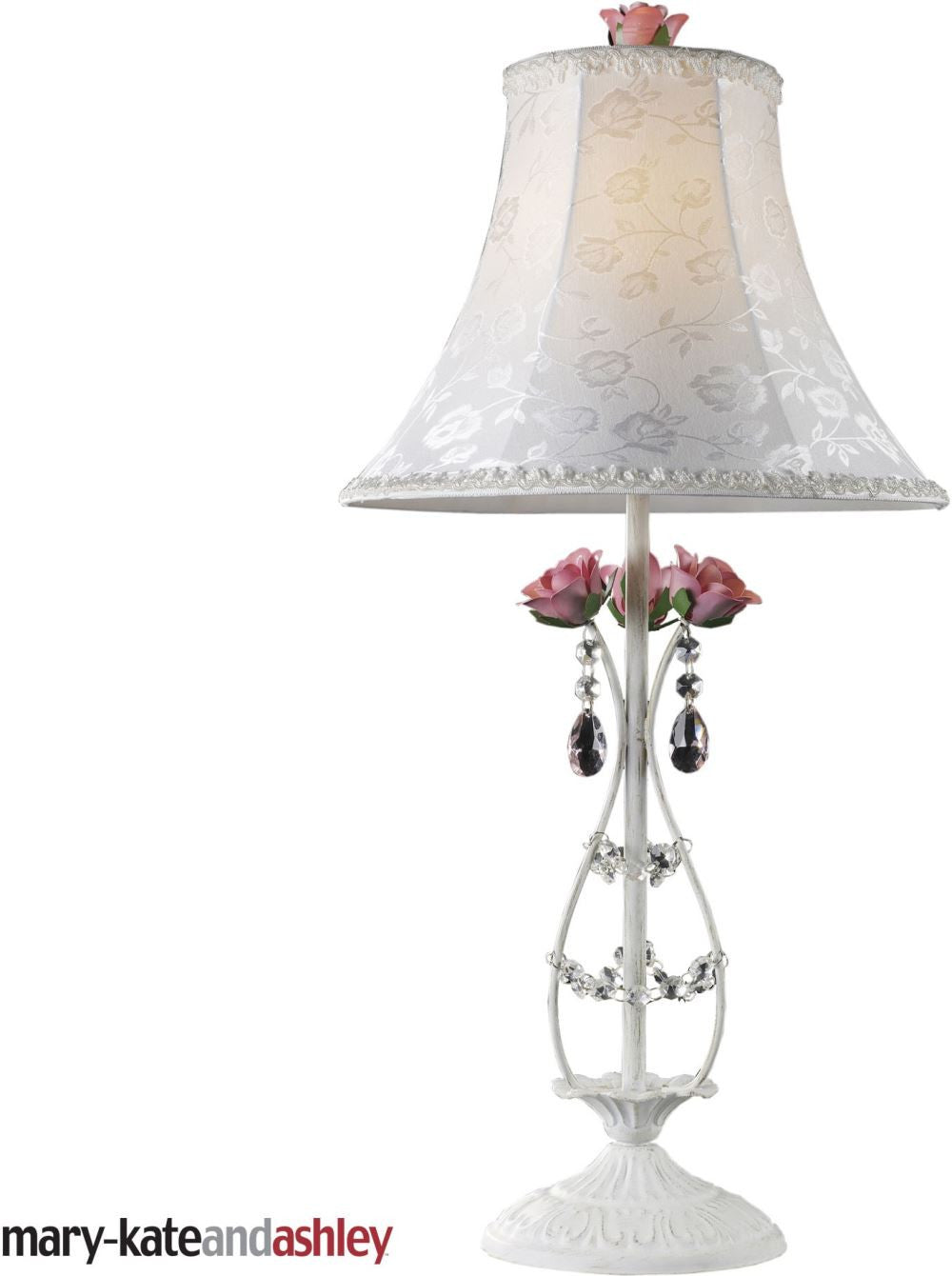 Mary-Kate and Ashley Rosavita Table Lamp In White and Pink