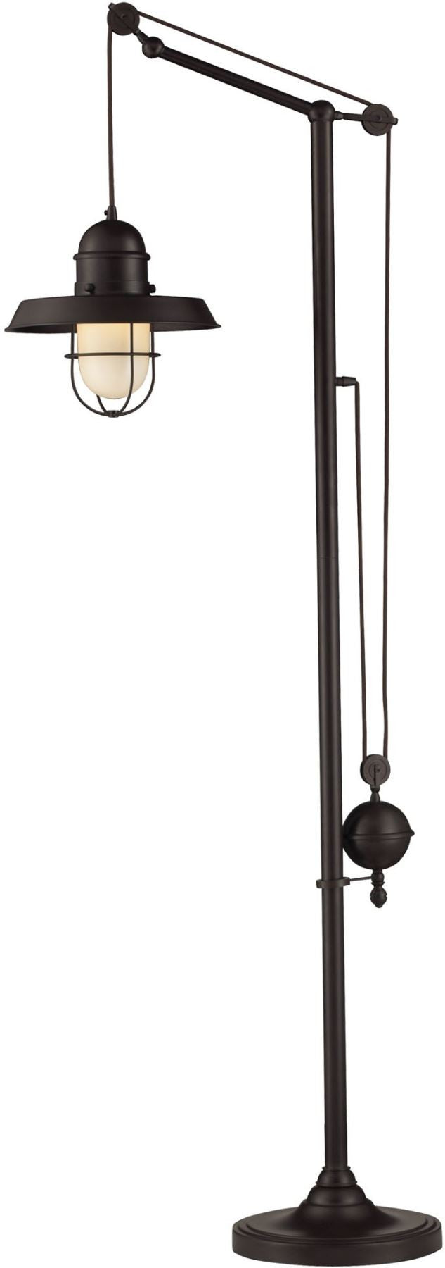Farmhouse Floor Lamp In Oiled Bronze