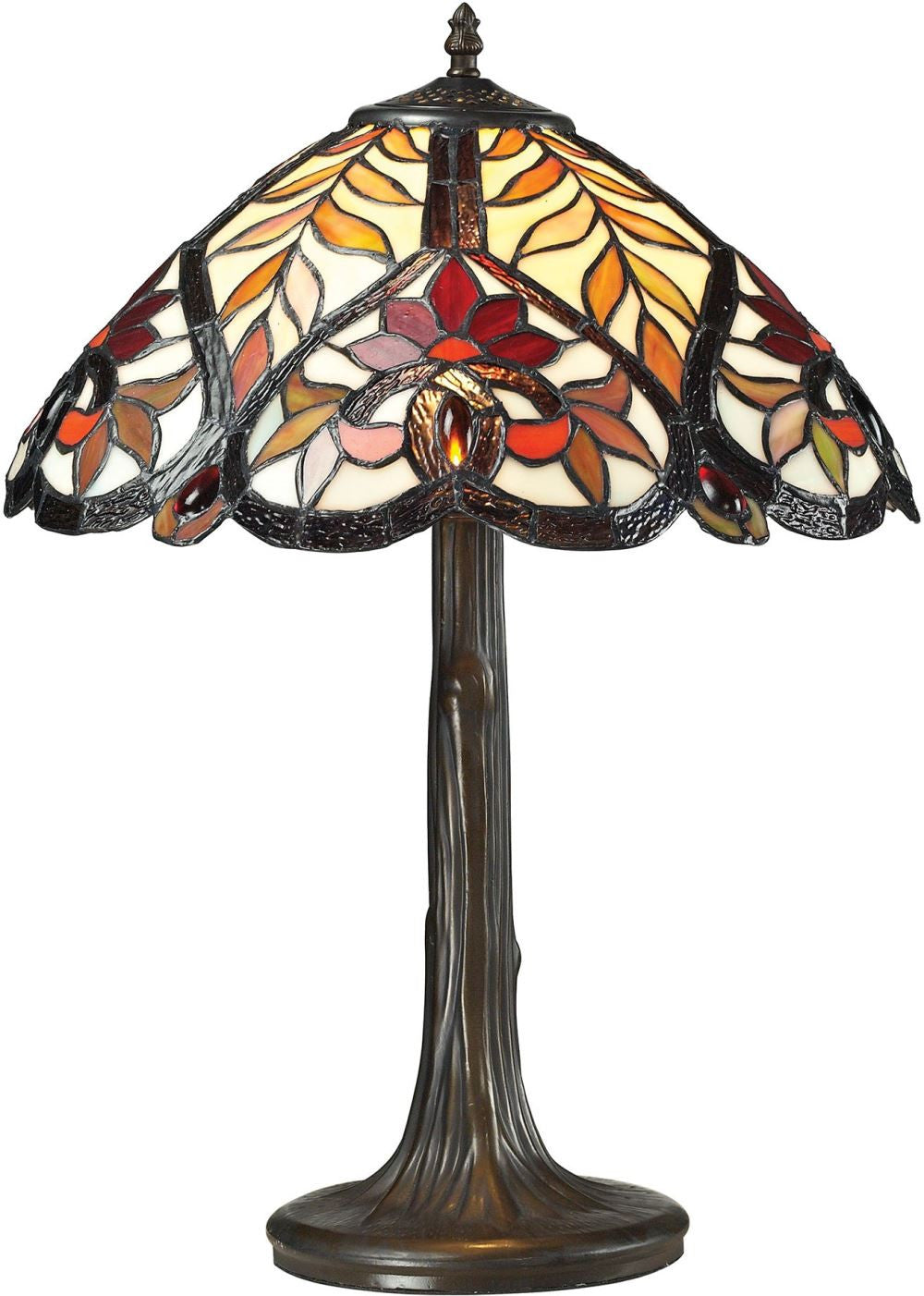 Brimford Tiffany Glass Table Lamp In Tiffany Bronze