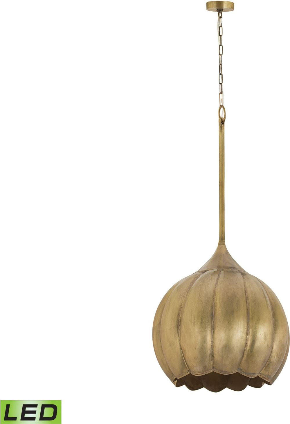 Iron Melon Large Led Ceiling Lamp