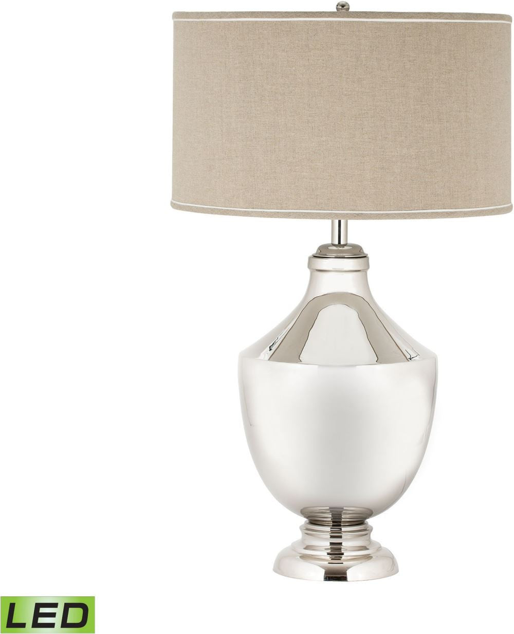 Massive Brass Urn Led Table Lamp