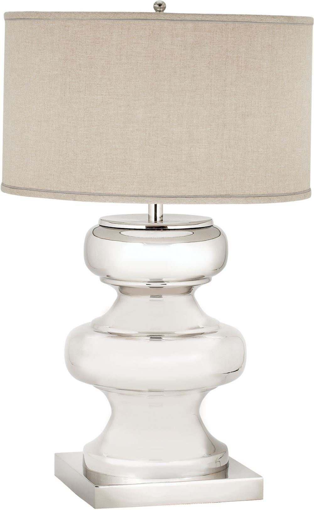 Massive Turned Brass Table Lamp