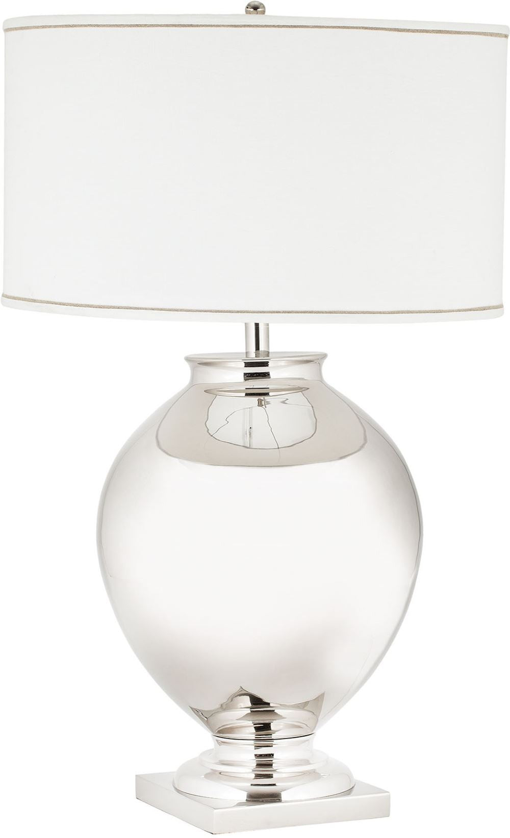 Massive Brass Globe Table Lamp