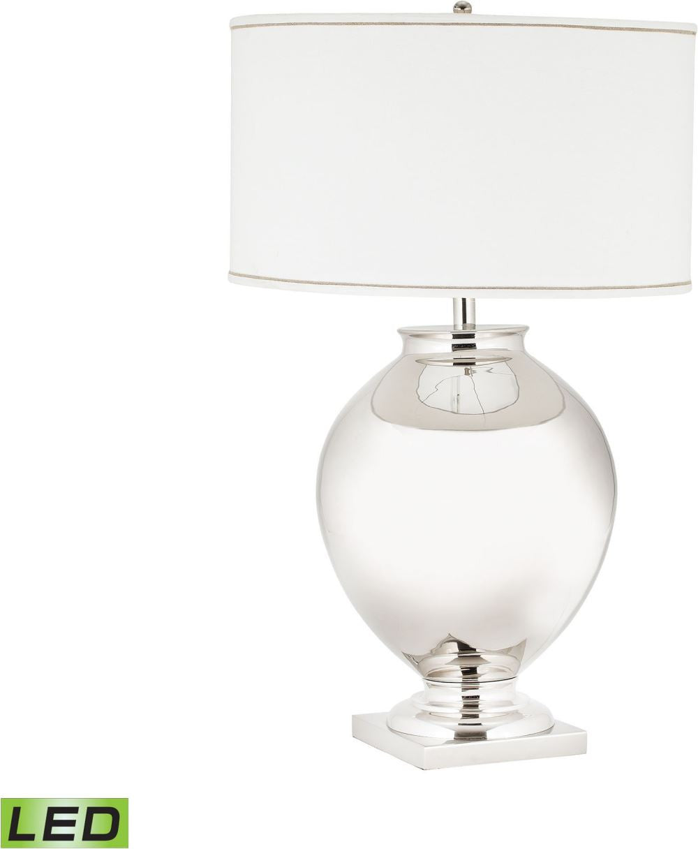 Massive Brass Globe Led Table Lamp